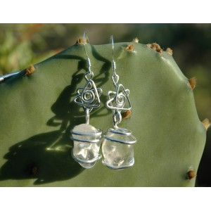 "Estrella brasileña" earrings with natural stones