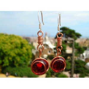"Nudo" copper earrings 