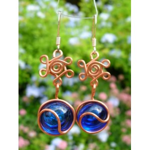 "Rosas" copper earrings