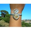Bracelet "spirale" avec spirale ouverte et citrine