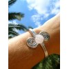 Bracelet "double-spirales" avec quartz rose