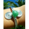 Bracelet "double-spirales" avec aventurine