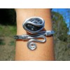 Bracelet "zig" avec obsidienne nevada