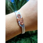 Pound bracelet with copper spirales