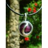 Petit pendentif "ying-yang" lila