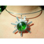 "Sunshine" pendant with colored glass