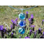 Pendentif "semaforo" bleu clair&foncé