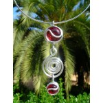 "Question mark" pendant with colored glass