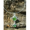 Pendentif "croix médiévale" vert