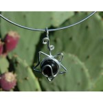 Pendentif "estrella fugaz" avec onyx noir