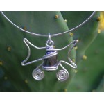 Pendentif "mariposa" avec pierres naturelles