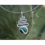 Pendentif "zig zag" avec aventurine