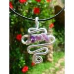 "Serpiente" pendant with small natural stones