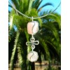 Pendentif "ola" avec quartz rose