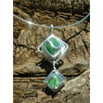 Pendentif "double-losanges" avec aventurine