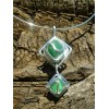 Pendentif "double-losanges" avec aventurine