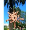 Pendentif "sunshine" martelé cuivre