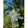 Pendentif "sunshine" martelé cuivre