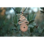 "Zig-zag+spirale" hammered pendant