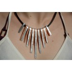 "Cleopatra" hammered necklace