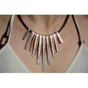 "Cleopatra" hammered necklace