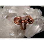 Copper ring with mountain cristal