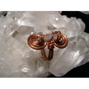 Copper ring with mountain cristal