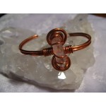 Copper bracelet with mountain cristal