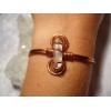 Bracelet en cuivre et cristal de roche