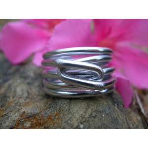 Wide unisex wire ring