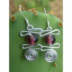 "Nubes" earrings with Indian glass beads