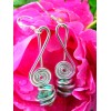 Boucles d'oreilles "clef de sol" avec pierres naturelles