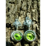 "Estrella brasileña" earrings with colored glass