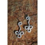 Boucles d'oreilles martelées "trèfles"