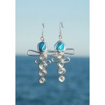 "Libellules" earrings with small natural stones