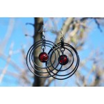 "Planeta" earrings with colored glass
