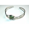 Celtic arm-band with colored glass
