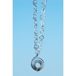 Hammered long necklace with big spirale