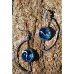 Boucles d'oreilles "Media Luna" avec verre coloré