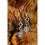 Boucles d'oreilles "ElfiKa" avec quartz rose