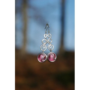 Boucles d'oreilles "ElfiKa" avec pierres naturelles