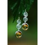 Boucles d'oreilles "CeltiKa" avec verre coloré