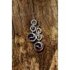 Boucles d'oreilles "CeltiKa" motif simple, cabochons rouges