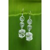 Boucles d'oreilles "CeltiKa" motif avec spirale et avec cristal de roche