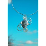 Pendentif "Cirrus" avec pierre naturelle