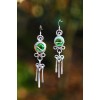 Boucles d'oreilles "Gitanita" avec cabochons verts