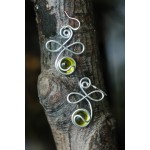 Boucles d'oreilles "Volute" courtes et jaunes