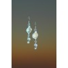 Boucles d'oreilles "SymphoniKa" avec fines citrines (clef de sol en-dessous)