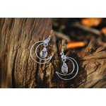 Boucles d'oreilles "Lune Celeste" avec fines pierres naturelles