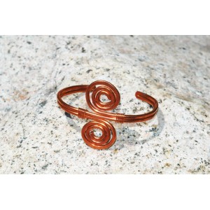 Pound bracelet with two spirales